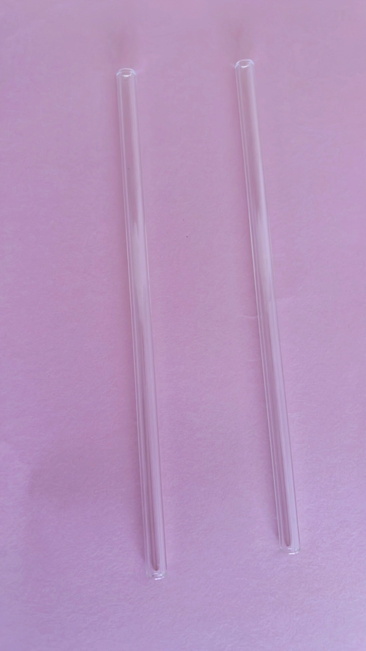 Clear Glass Straws are available in 2 styles
