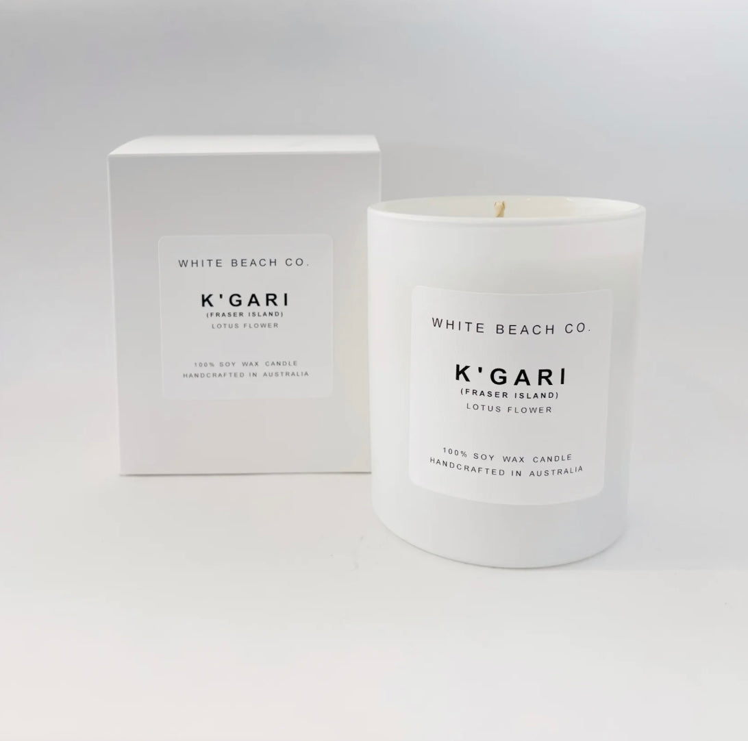 K’gari (Fraser Island) Candle in Lotus & Vanilla Soy Candle
