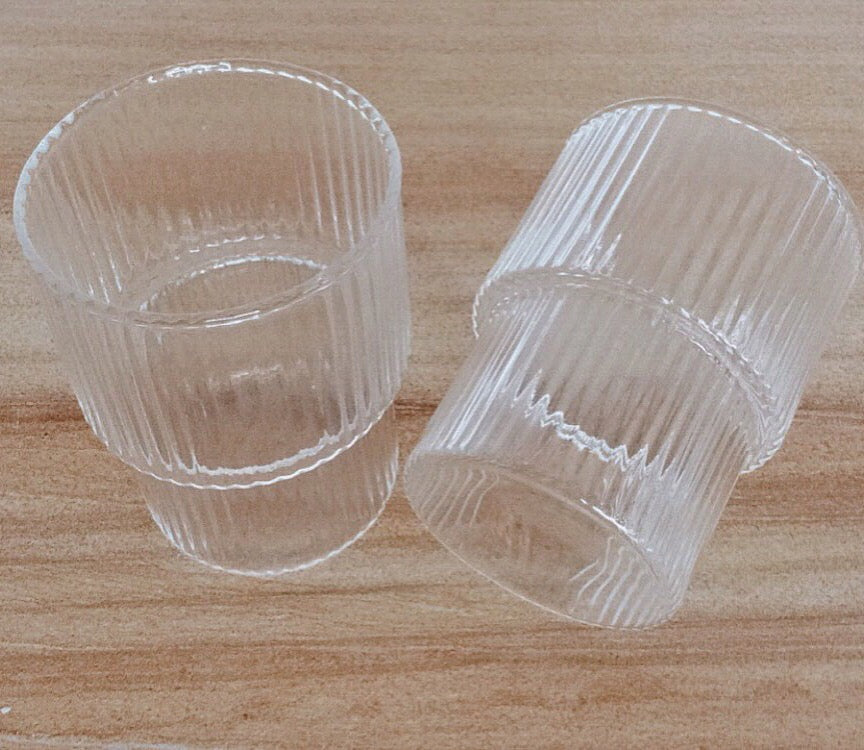 WHITE BEACH CO. | Ribbed Glasses Tumblers Set of Two