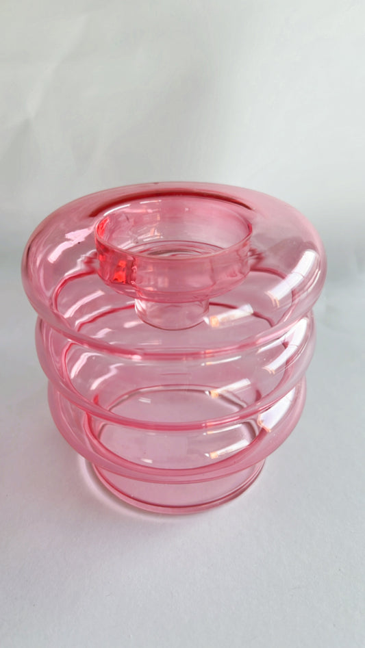Ripple Bubble Candle Holder colourful glass vase
