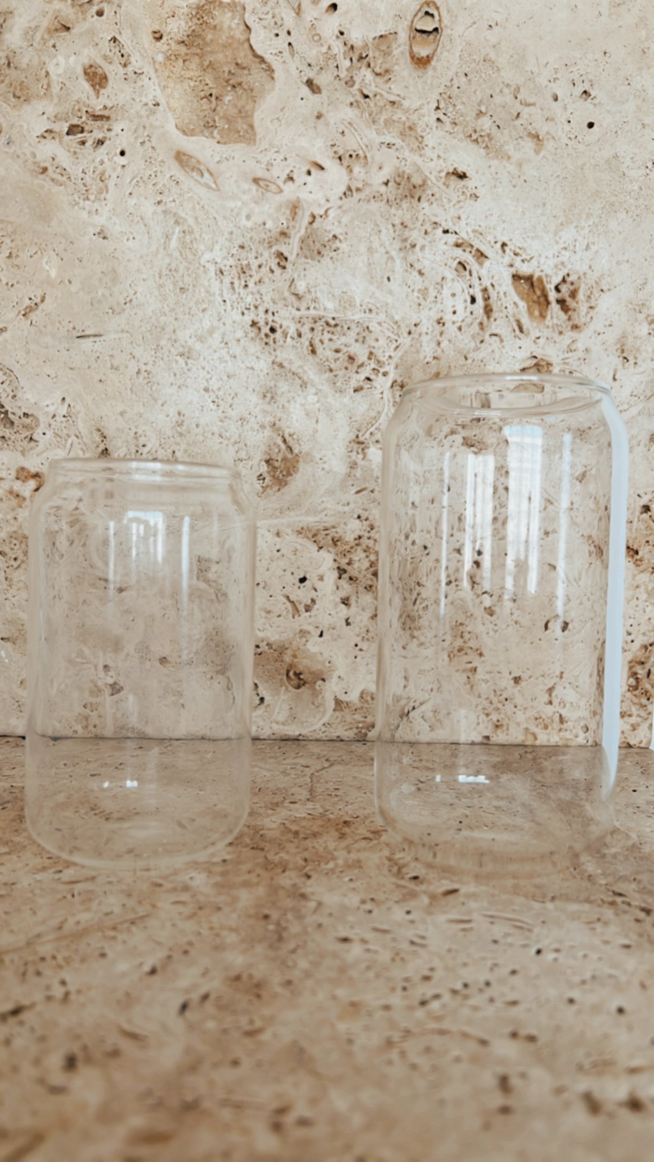 Clear Glass Jar Tumbler available in 2 sizes