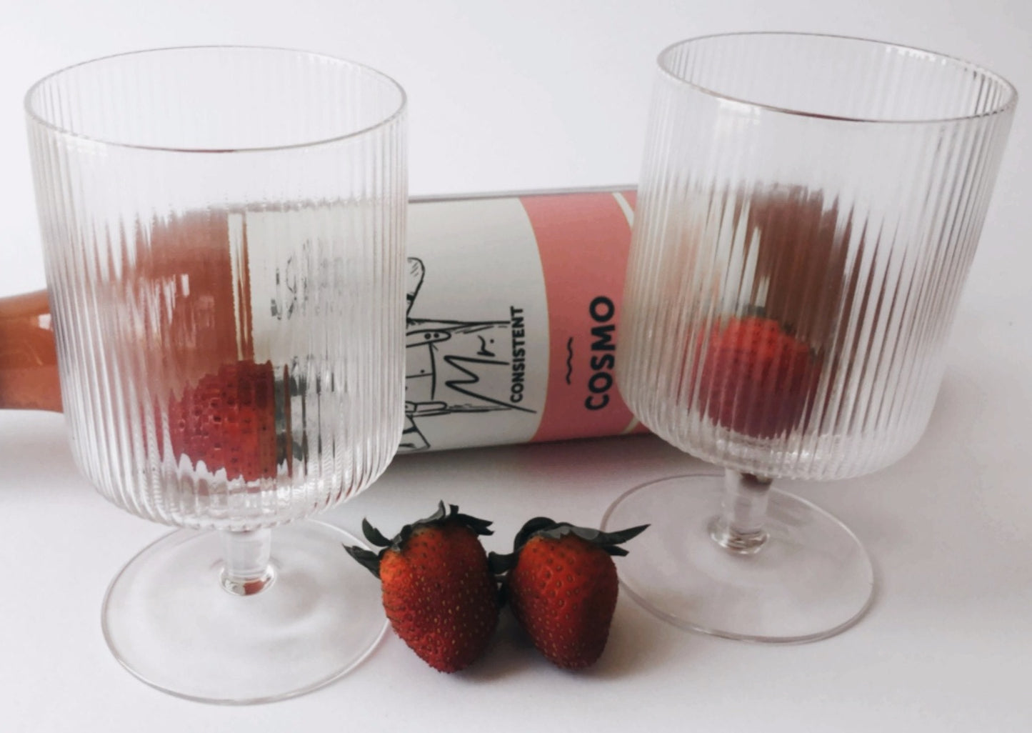 Ribbed Wine Glass is a clear glass comes in a 2 pack