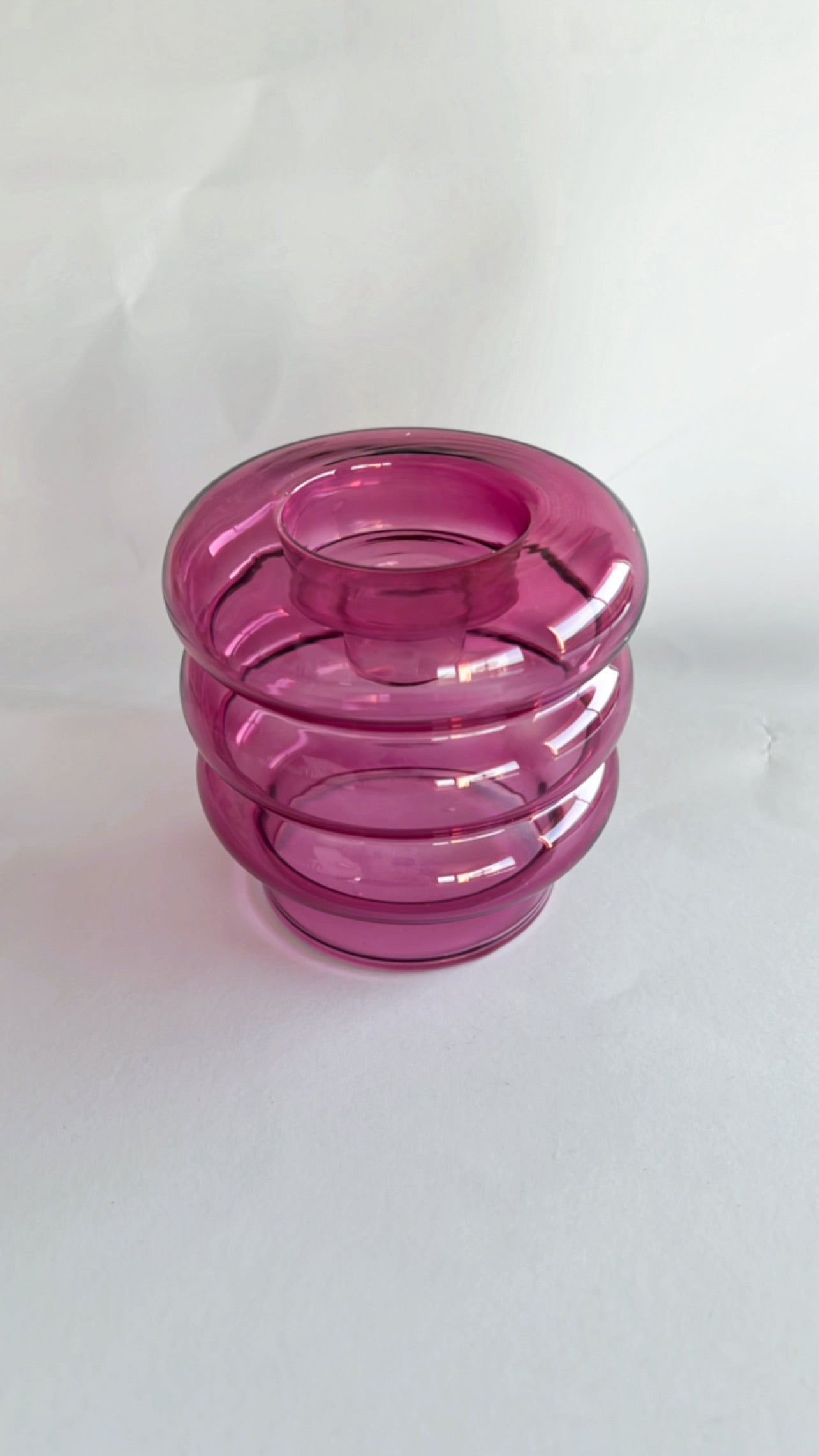 Ripple Bubble Candle Holder colourful glass vase