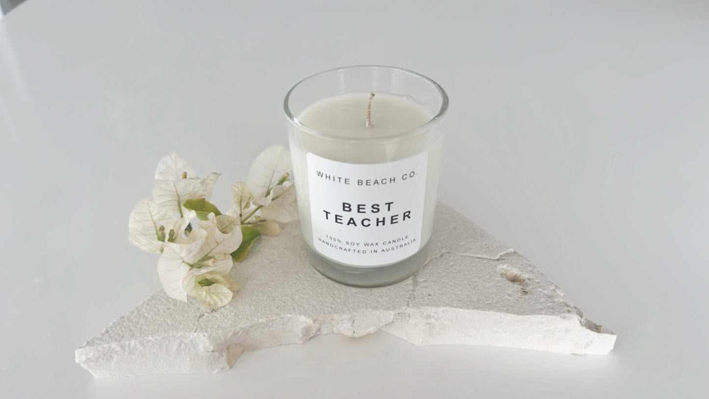 Best Teacher Soy Candle Teacher Gift Quote Candle