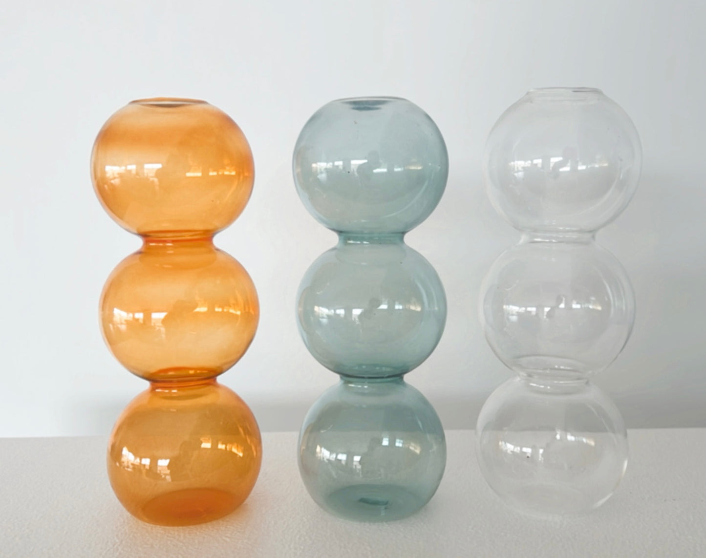 Mini Tall Bubble Vase in coloured glass in variety of colours